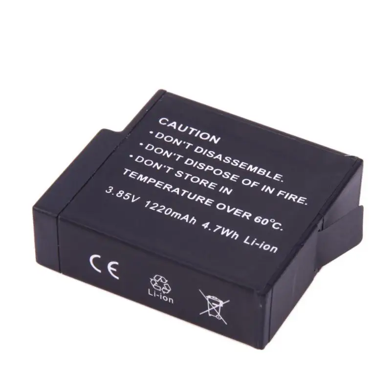 ALLOYSEED type-c USB 5 V/2A 1220mAh литий-ионный аккумулятор с двойным USB зарядным устройством для Gopro 5 AHDBT-501 камеры аксессуары для аккумуляторов