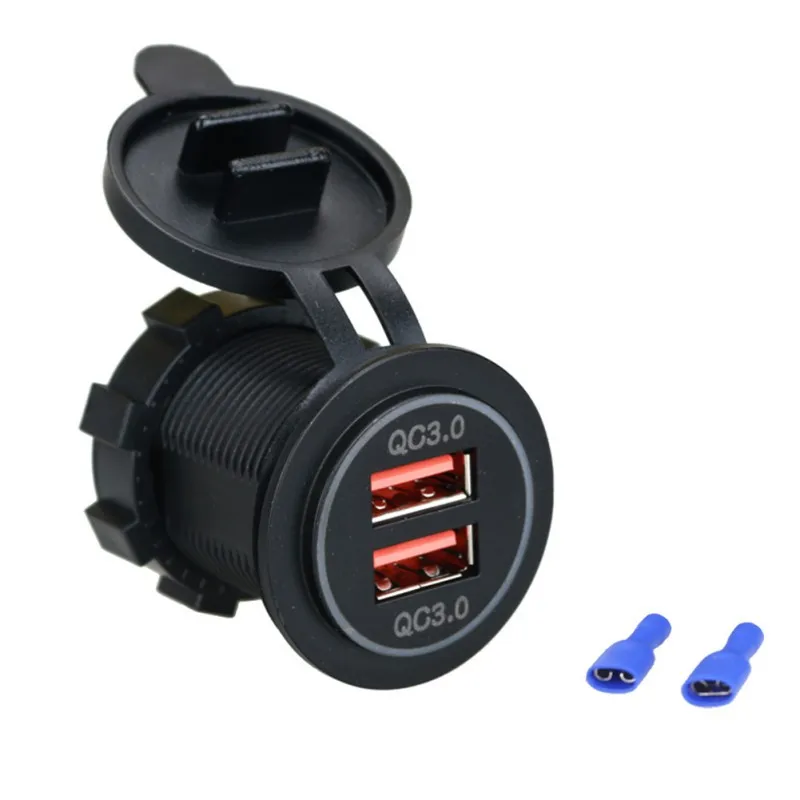 Автомобильное зарядное устройство с двумя USB-портами 12/24 в | Автомобили и