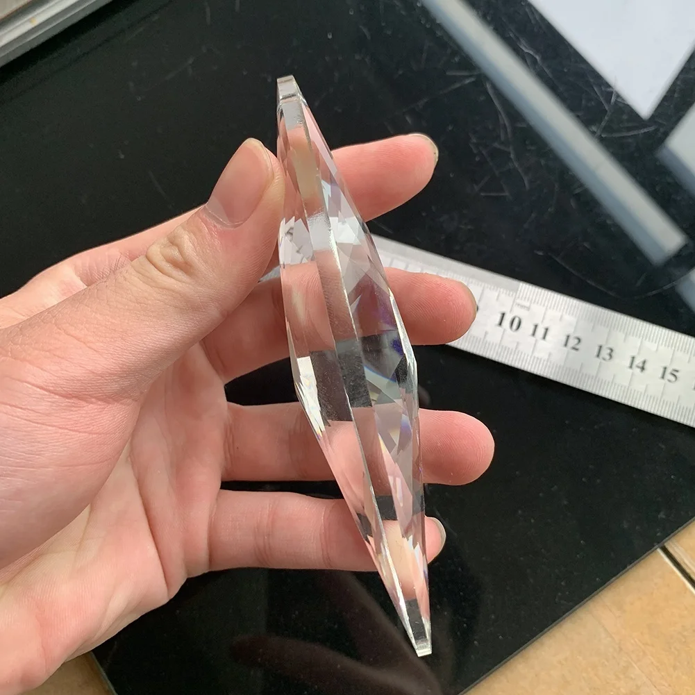 120MM Faceted Glass Crystal Suncatcher Reiki Prism Chandelier Part Hanging Drop 
