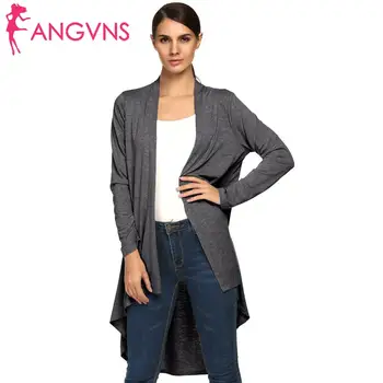 

Women Plus Size Cardigan Open Neck Long Coat Long Sleeve Asymmetric Hem Loose Cardigan Outwear Female Long Knitted Sweater