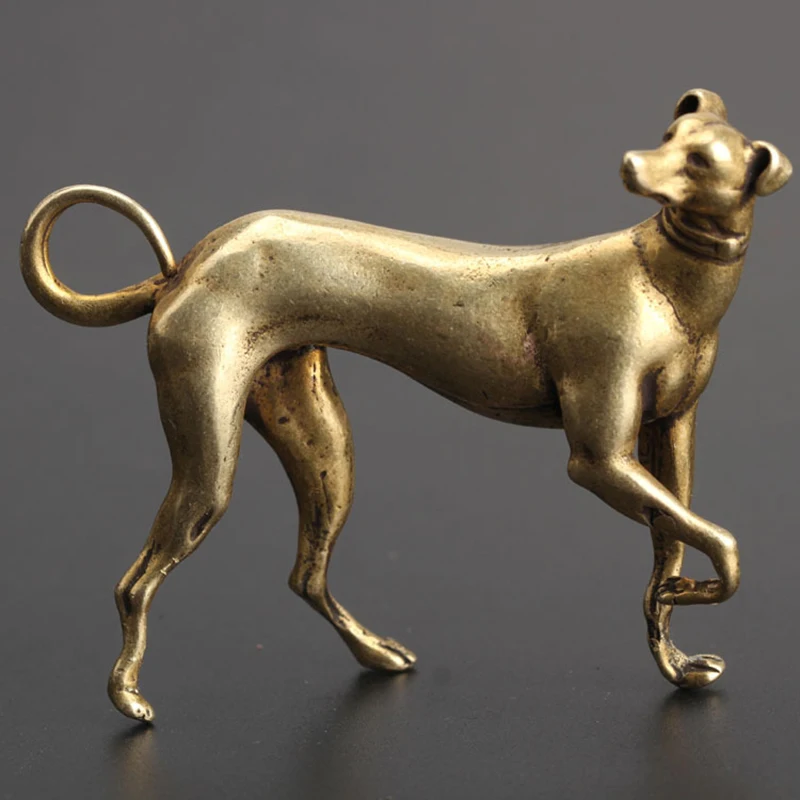 1*Solid Copper Dog Handmade Crafts Ornaments Figurines Small Statue Figurine Miniature Home Store Office Decoration