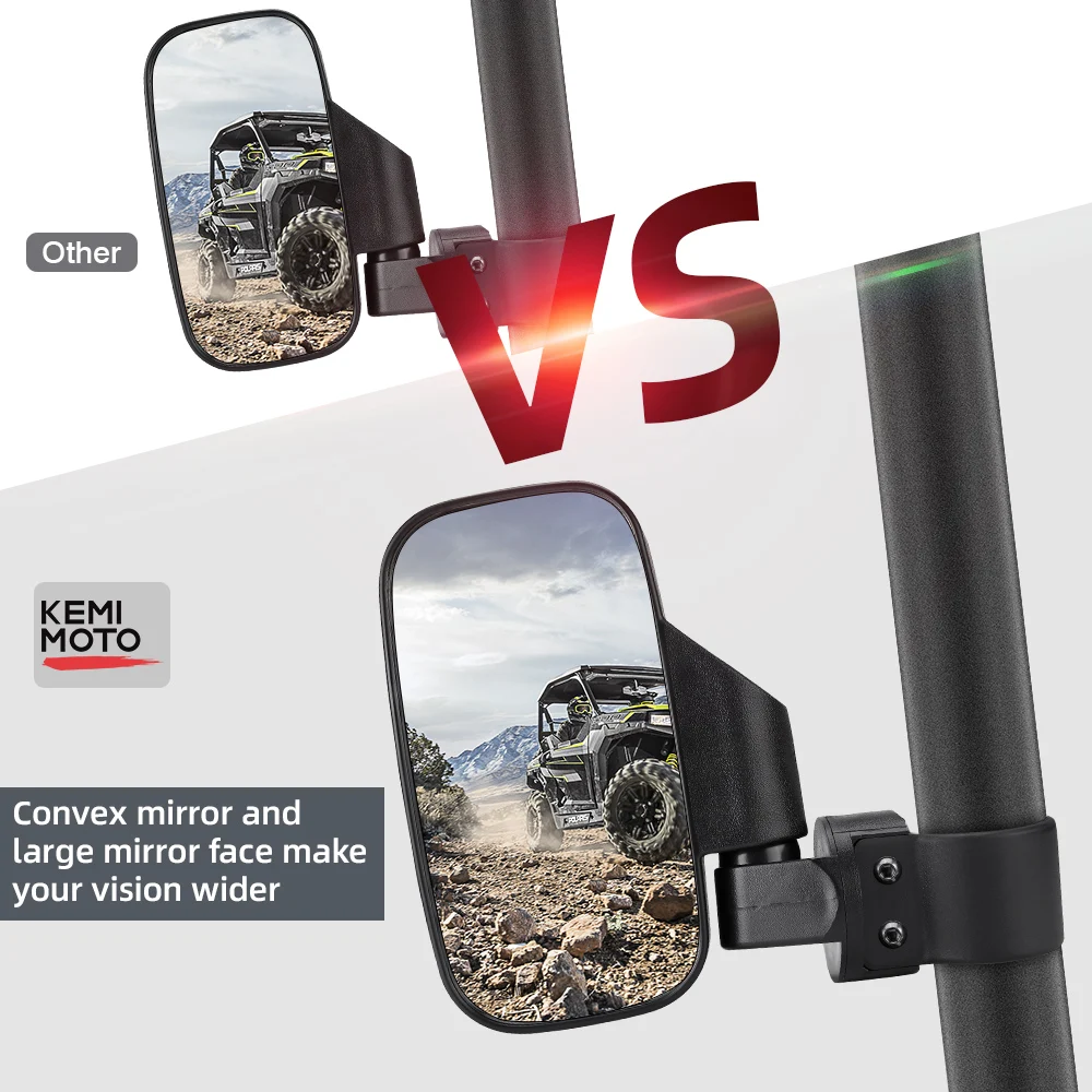 UTV 1,7" 2" MirrorsSide зеркала заднего вида w/ заклёпки для Can Am Maverick X3 для Polaris RZR 800 900 1000 RZR PRO XP