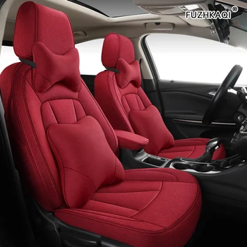 

FUZHKAQI Custom FLAX car seat covers For Dongfeng AX5 AX4 E70 AX7 S30 H30 CM7 S500 360 370 330 580 IX5 P16 S16 car seats