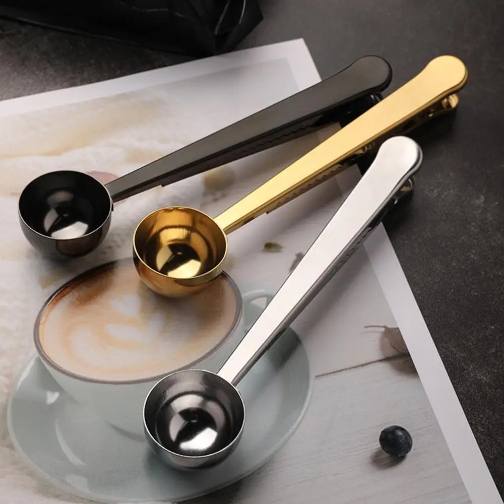 

Two-in-one New Multifunctional Stainless Steel Coffee Spoon Teaspoon Coffee Tea Use Kitchen Accessories Measuring Scoop Spoon