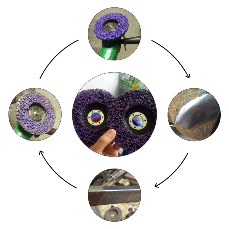 2/5pcs 125mm Grind Disc Abrasive Wheel Paint Rust Remover Poly Strip Disc for Angle Grinder Clean Polish Metal Motorcycles Car