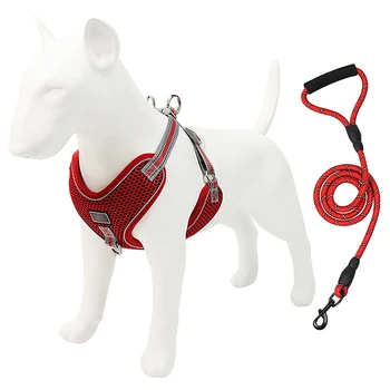 

Large Dog Harness Vest Breathable No Pull Dog Training Harness Adjustable Reflective Pet Harnesses For Pitbull Labrador Collars