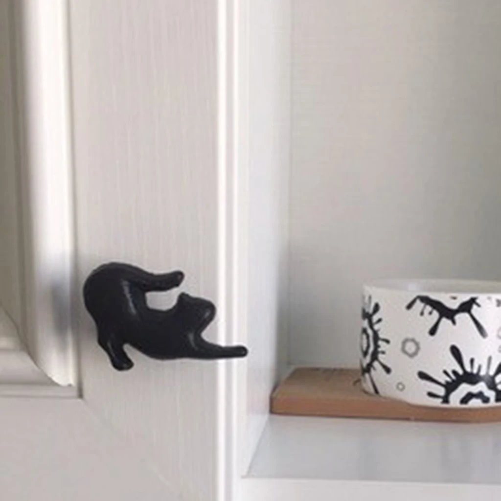 

Variety Cast Iron Cute Cat Style Door Drawer Cabinet Pull Handle Knobs Vintage Rural Furniture Hardware Door Pull Handle Knob