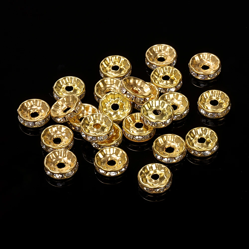 100pcs 4 / 6 / 8 / 10mm  ǹ   Rondelles ũŻ   ⿡     ̼  DIY ׼