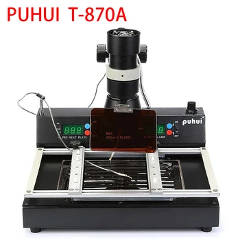 Best PUHUI T-870A Infrared BGA IRDA Weldering Station T870A Infrared Soldering Reflow Oven T 870A IR Rework Station Rework Station
