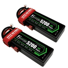 GTFDR 5200mAh Lipo Battery 7.4V 50C 2S LiPo RC Battery Deans for RC Evader BX Car Truck Truggy Buggy Helicopter