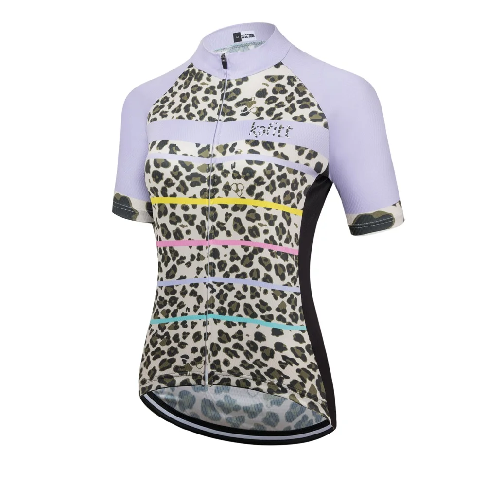 thumbnail image 1 of Kafitt - Maillot de ciclismo para mujer, blusa de verano, ropa de ciclismo de montaña, transpirable, corto, para bicicleta, talla L, 1 of 5