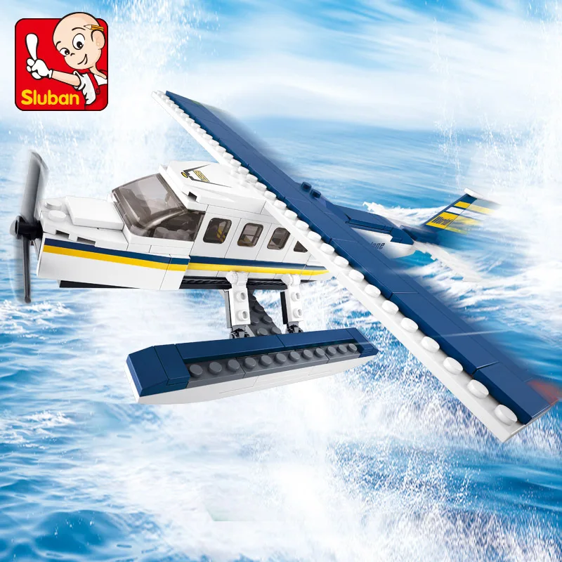 SLUBAN B0367 678 шт. международный аэропорт модель строительные блоки просвещать игрушки для детей со городская серия для мальчиков легоe