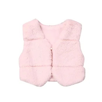 

2019 Children Girls Faux Fur Vest Autumn Winter Fashion Thick Warm Colorful Waistcoat Kids Outerwear Baby Girl Christmas Clothes