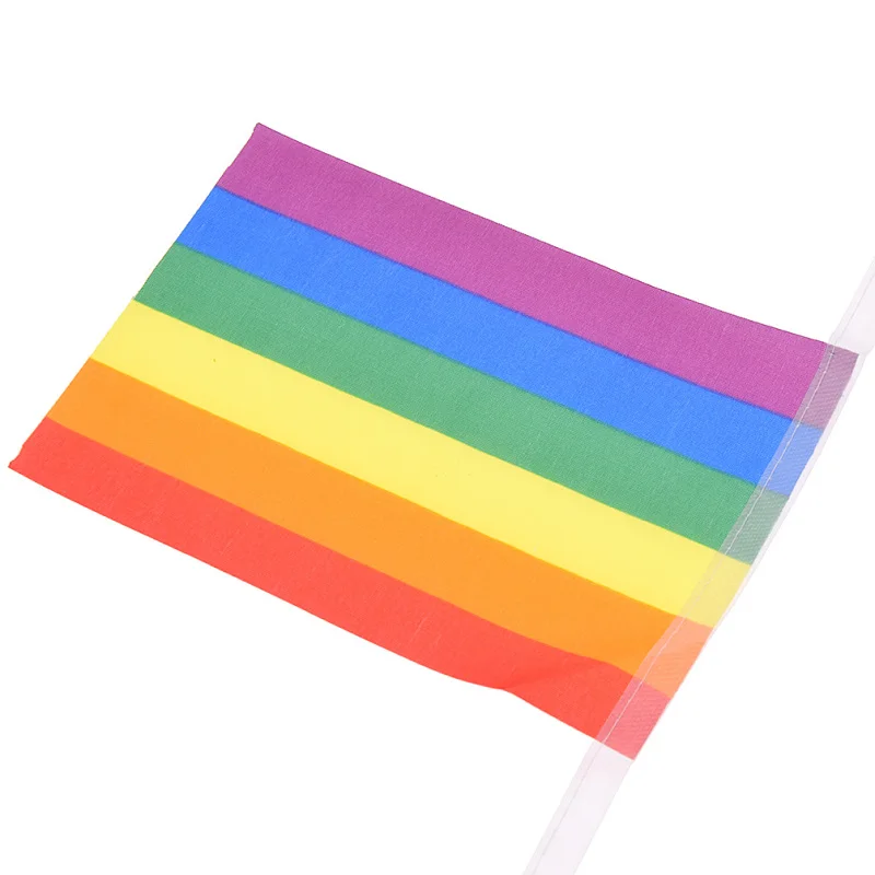 Rainbow String Flags 20pcs/set Rainbow Peace Flags Banner Pride Lesbian Gay Parades String Flags Decor