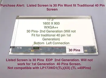 

N173fge-e23 Rev.c1 Replacement Laptop LCD Screen 17.3" WXGA++ LED DIODE (Substitute Only. Not a) (30 PIN)