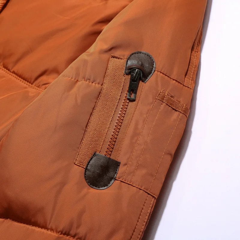 AliExpress Ouma стиль мужской пуховик с капюшоном и меховым воротником на молнии Y03