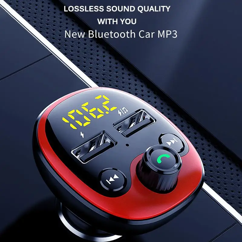 Беспроводной Bluetooth Автомобильный MP3-плеер fm-передатчик Hands-Free Автомобильное зарядное устройство Поддержка U диск/TF карта с цифровым дисплеем экран