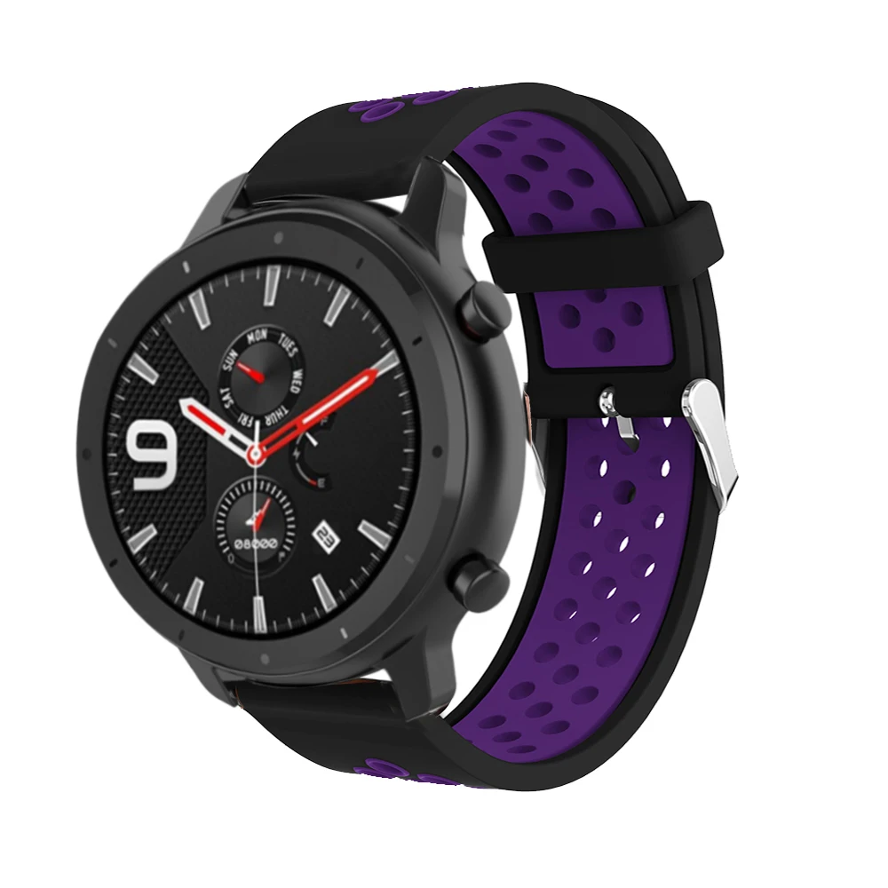 22 мм силиконовый ремешок для Amazfit GTR 47 мм ремешок для Galaxy Watch 46 мм/samsung gear S3 Frontier ремешок для huawei Watch GT 2