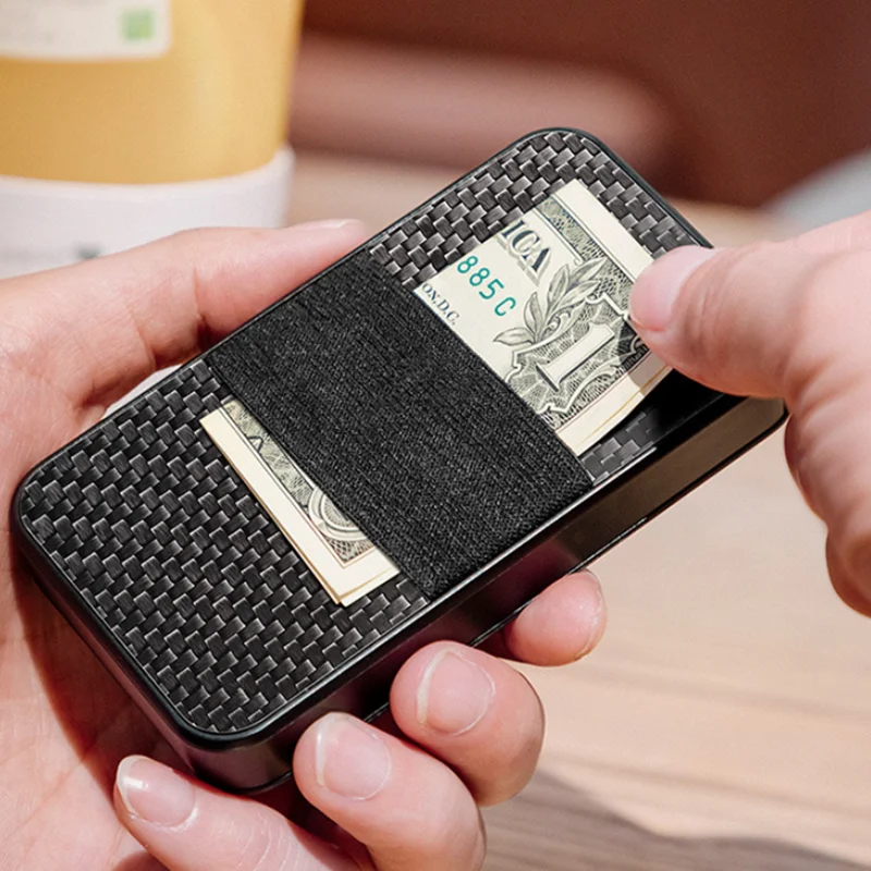 RFID держатель для карт Женский Мужской кошелек из углеродного волокна минималистичный Rfid кошелек для кредитных карт Банк бизнес ID банк держатель для карт чехол