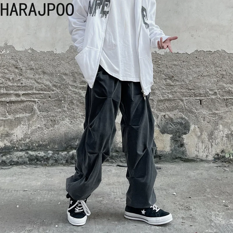 Брюки Harajpoo Женские повседневные свободные штаны с завышенной талией широкими