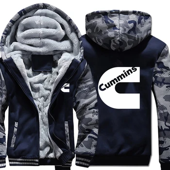 

Cummins Hoodies Winter Camouflage Sleeve Jacket Men Fleece Cummins Sweatshirts