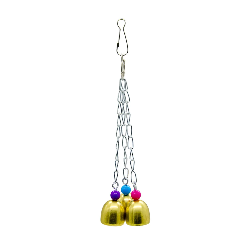 Bird Swing Toys with Colorful Wood Beads Bells and Wooden Hammock Hanging Perch for Small Parakeet Cages Decorative Accessories
