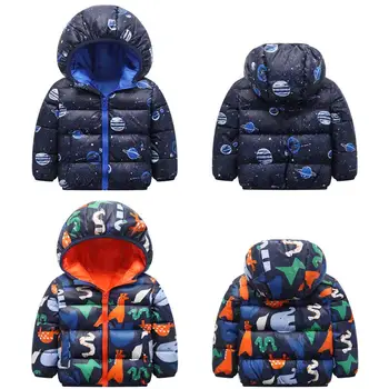

2020 Winter Toddler Kid Baby Girl Boy Cartoon Animal Hooded Coat Jacket Outwear Warm velvet Outfits roupa infantil Kids Clothes