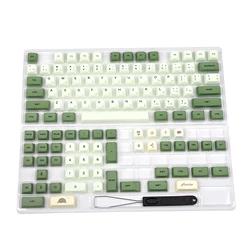 Touche Matcha Sub ZDA PBT en couleur pour clavier, capsule clé similaire à XDA et mélodie 96 KBD75 ID80 GK64 68 SP84, MX 104 87 61, coréen, russe et japonais, 