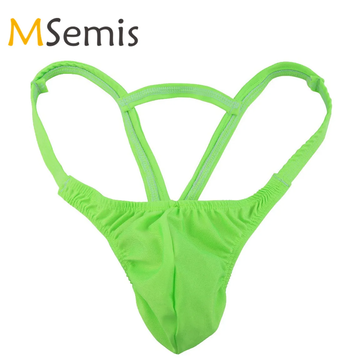 

Gay Swimwear Mens Swimsuit G-string Thong Briefs Underwear Bulge Pouch with Inverted Triangle Rear Swimming Suit Thongs Panties