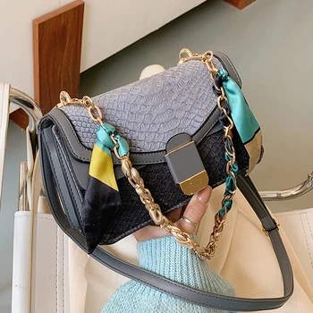 

Crocodile pattern Square Armpit bag 2020 Fashion New Quality PU Leather Women's Designer Handbag Vintage Shoulder Messenger Bag