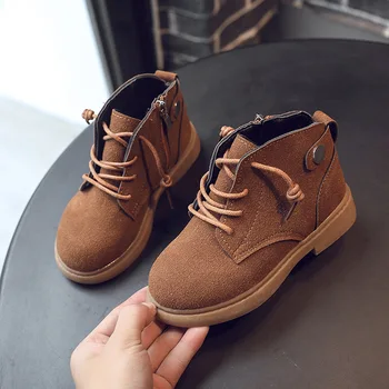 

Fashion Girls Martin Boots Boys Shoes Autumn PU Leather Children Boots Toddler Kids Boots Warm Winter Boots Size 26-36