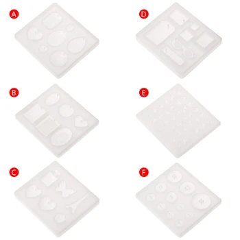 

Silicone Mold Mirror Crafts DIY Jewelry Making Pendant Epoxy Resin Cake Findings Y4QB