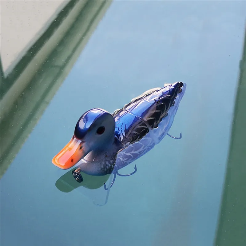  3D Duck Fishing Lure Topwater Floating Artificial Bait Floating Bait With Hooks Hard Fishing Wobble
