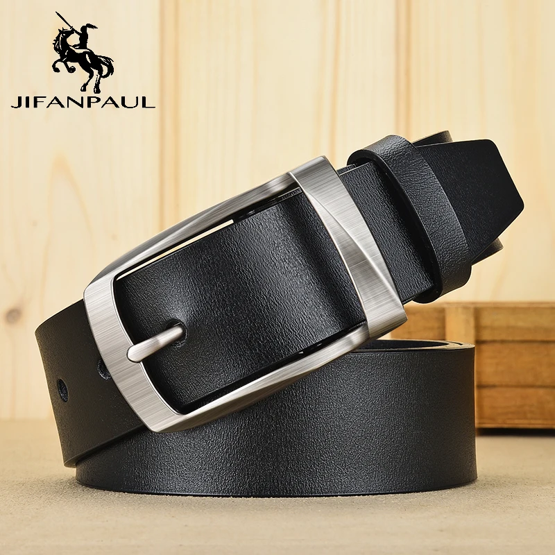 JIFANPAUL men's business retro fashion belt alloy material pin buckle with trend jeans students high quality belt free shipping
