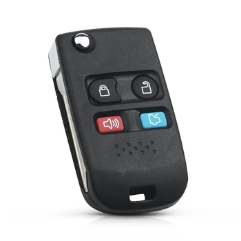 KEYYOU 3/4 pulsanti modificato Flip pieghevole Shell chiave remota per Ford Edge Flex spiegatore spedizione Focus Lincoln Mercury Navigator - KEYYOU 3 4 pulsanti modificato Flip pieghevole Shell chiave remota per Ford Edge Flex spiegatore