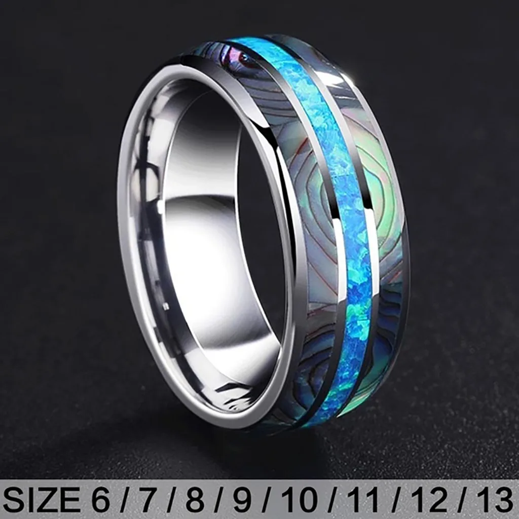 Anillo de Tungsteno para hombre de color sólido de bodas de titanio Joyería Nupcial Talla 6-13