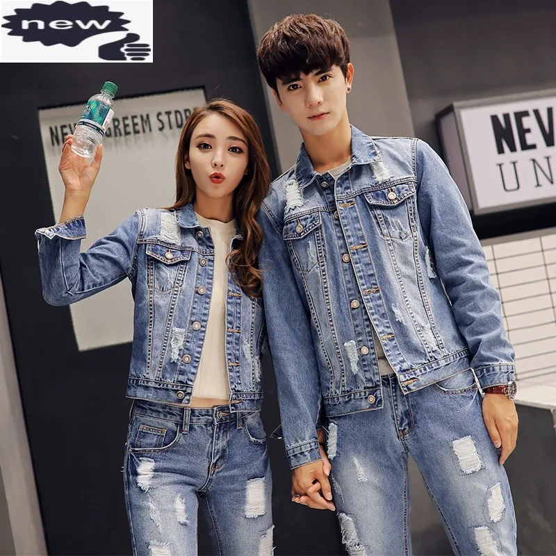 Autumn Korean Mens Denim Jacket Two 