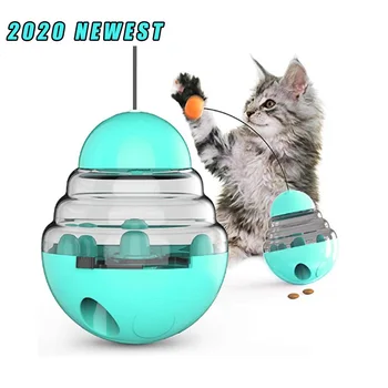 

Cat Toys Catnip-toy Ball With Tumbler Design For Cats Interactive Training Multi-Functional Cat-Toy Treat Pet Supplies New 2020