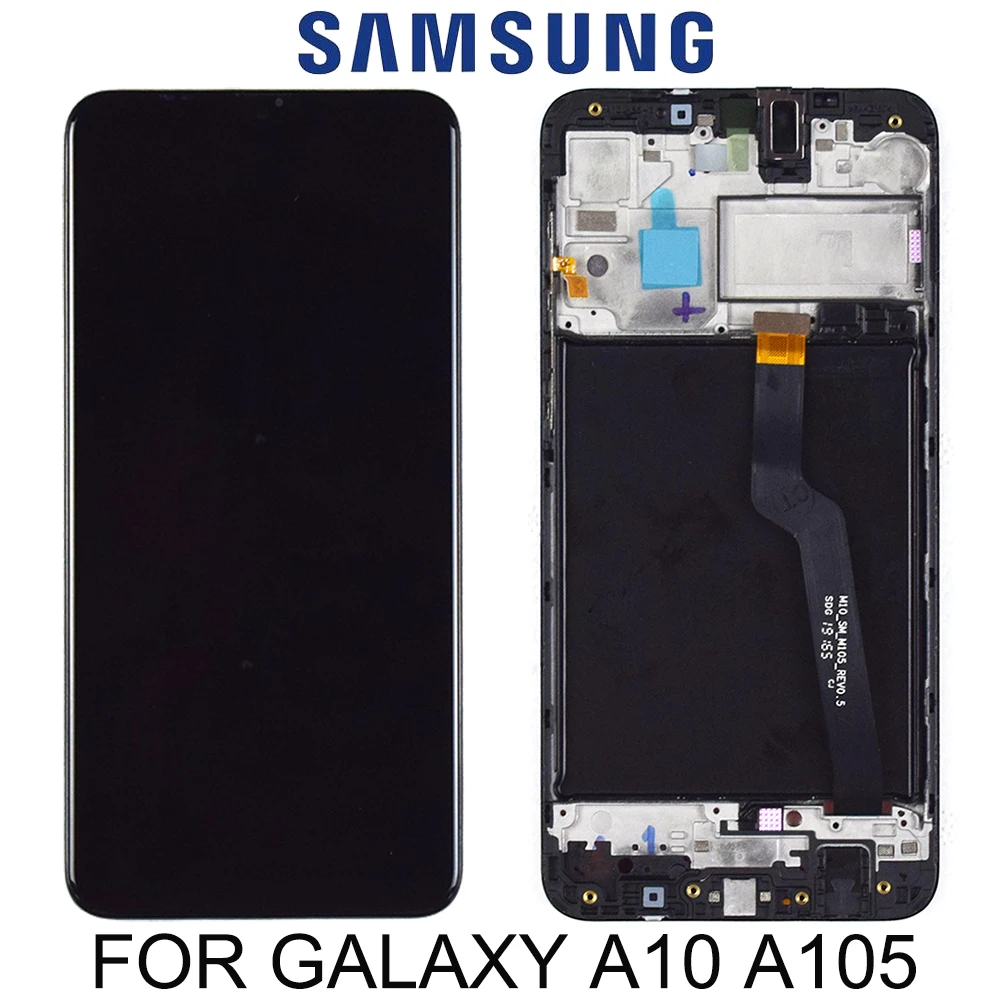 

6.2" Original LCD For Samsung Galaxy A10 A105 A105F SM-A105F LCD Display Screen replacement Digitizer Assembly with Frame