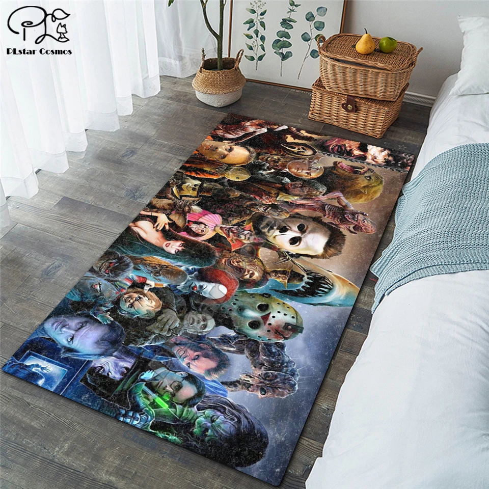 

Stephen King's It Shaggy Fluffy Anti-Skid Area Floor Mat 3D Rug Non-slip Mat Dining Room Living Room Soft Bedroom Mat Carpet ST4