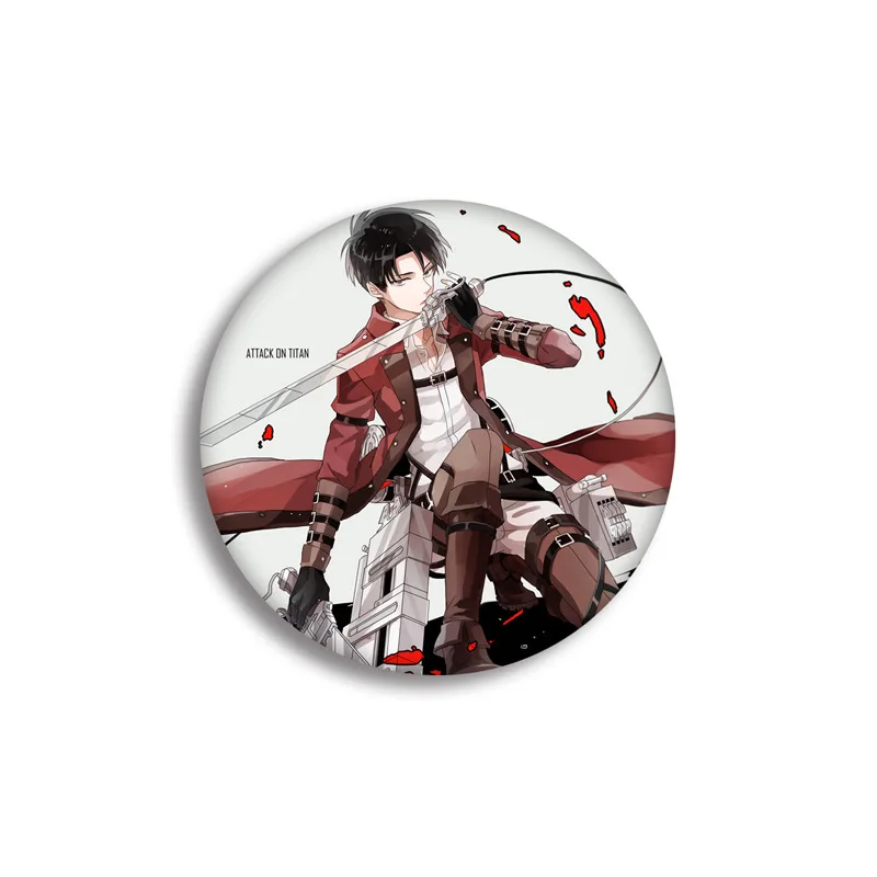 see chart 1 шт. аниме атака на Титанов Shingeki No Kyojin Брошь Акриловые значки - Окраска металла: see chart