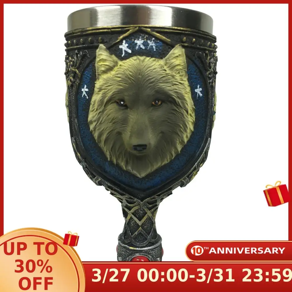 1 шт. Волчья пивная кружка крутая кельтская Смола из нержавеющей стали 3D волчий