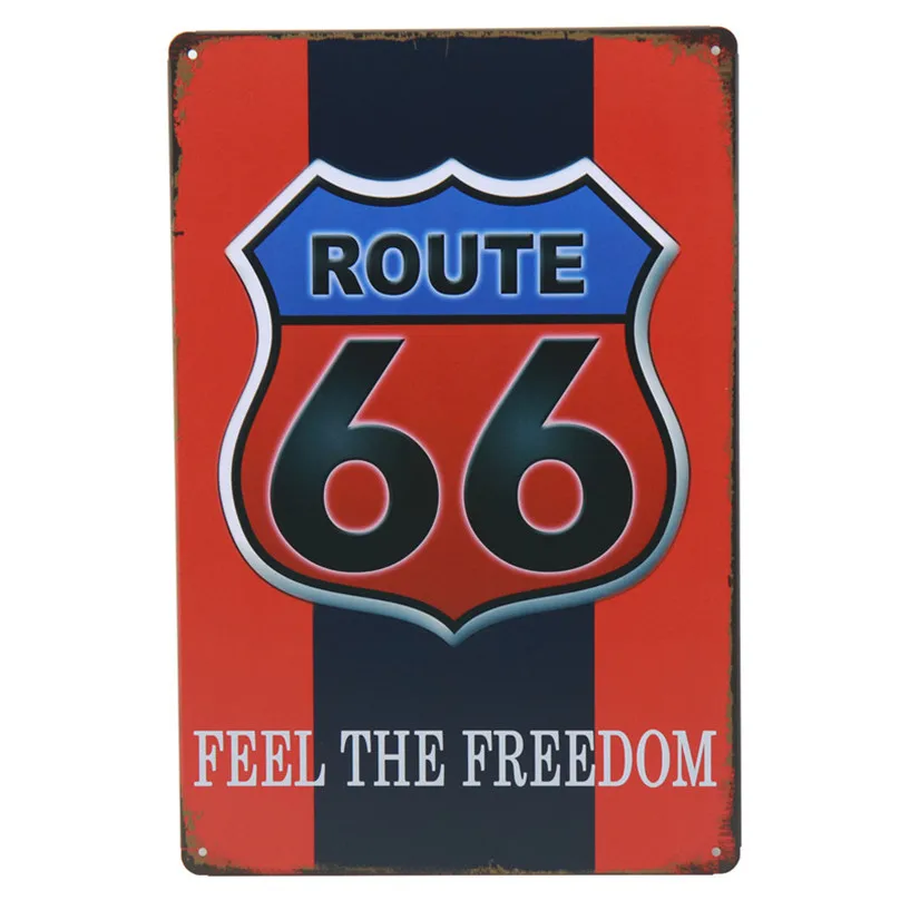 S Route 66 бар металлическая пластина плакат Pub Up Art Железный кафе-гараж Настенный декор ретро-наклейки винтажный оловянный знак жестяные знаки живопись H17 - Цвет: S
