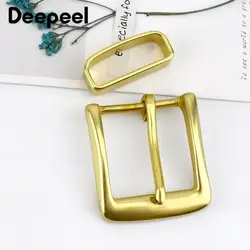 Deepeel 40 мм твердая латунная пряжка для ремня для мужчин женщин металлическая пряжка для ремня 38-39 мм Сделай Сам кожевенное ремесло джинсы