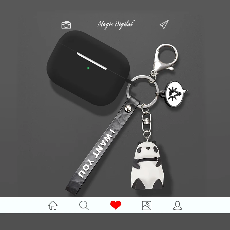 Силиконовый чехол для airpods pro, брелок для ключей Cas cartoon Charlie, коричневая собака, беспроводная bluetooth-гарнитура, зарядная коробка для Airpods 3, чехол - Цвет: 11