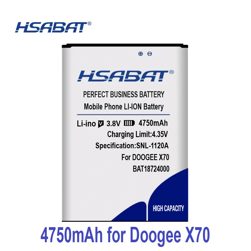 

100% Original HSABAT 4850mAh BAT18724000 Battery For DOOGEE X70