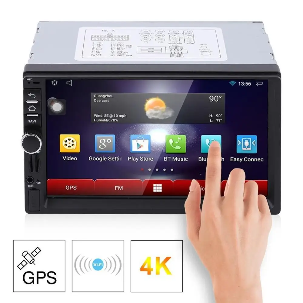 

RK-7721A Professional 7 Inch HD 1024*600 Capacitive Screen 7 Colorful Light Function Car DVD MP3 Player European Map