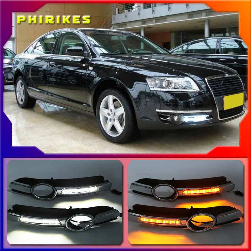 

LED Daytime Running Light DRL Light Fog Lamp Cover For Audi A6L A6 C6 2005-2008 For Quattro RS Cabriolet Allroad Front
