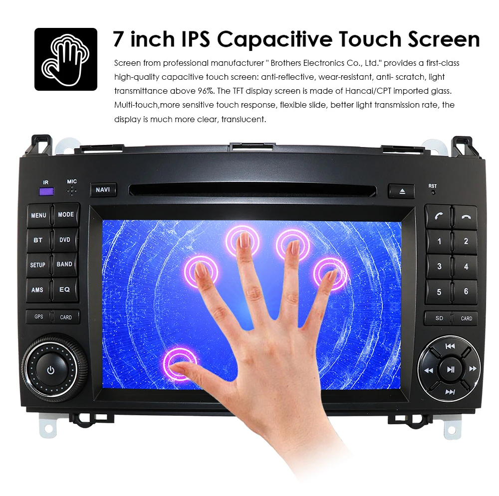 Flash Deal 2 Din 7 Inch Car DVD Player For Mercedes/Benz/Sprinter/W209/W169/Viano/Vito/B200 DAB BT GPS Navigation Radio RDS BT Mirrorlink 11