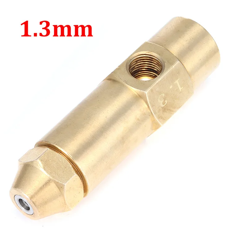 1.3mm Die Sel тяжелый для перекачивания отработанного масла имеют спиртовую основу топливная горелка форсунки 1/1. 3/1. 5/2/2,5 мм разных размеров Инструмент Запчасти латунь металл - Цвет: 1.3mm